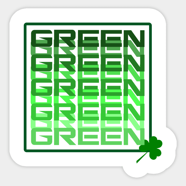 St Patricks Green themed shirt Sticker by Mandz11